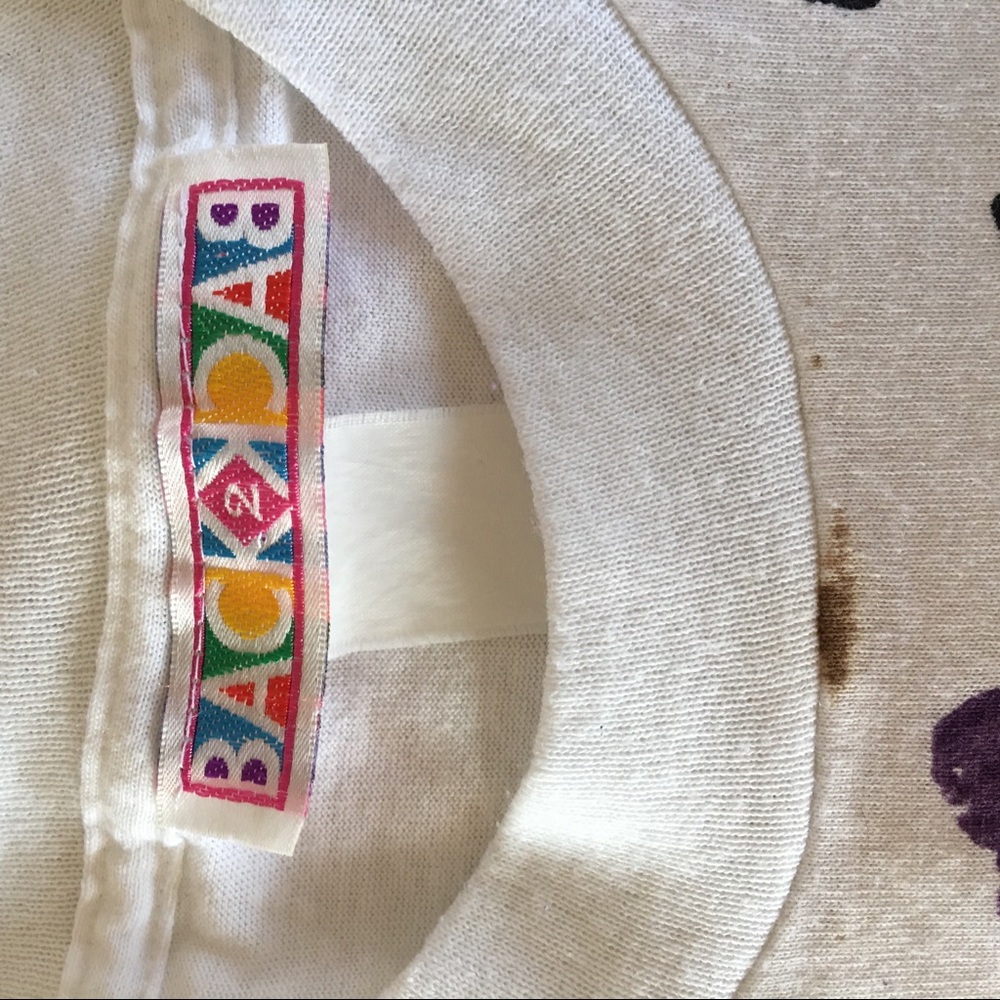 Flower floral rainbow tee shirt white - Picture 6 of 7